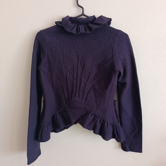 Purple Ruffles Anthropologie Sweater - Picture 4 of 6